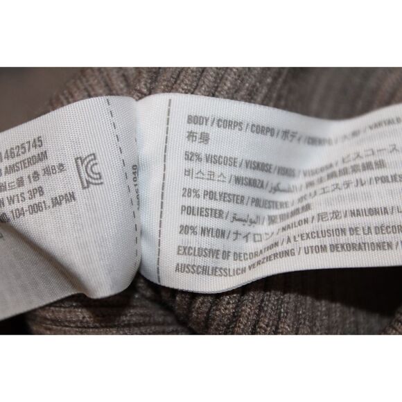 Womens Abercrombie & Fitch Soft A&F Taupe Ribbed Long Sleeve Bodysuit Size Small - Picture 4 of 6